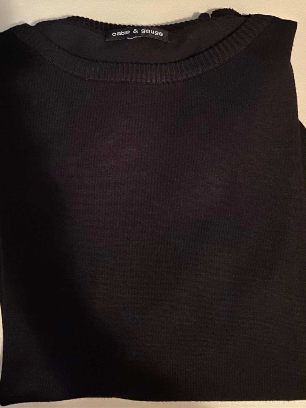 Cable & Gauge Black Red Asymmetrical Sweater Tunic L - Picture 5 of 5